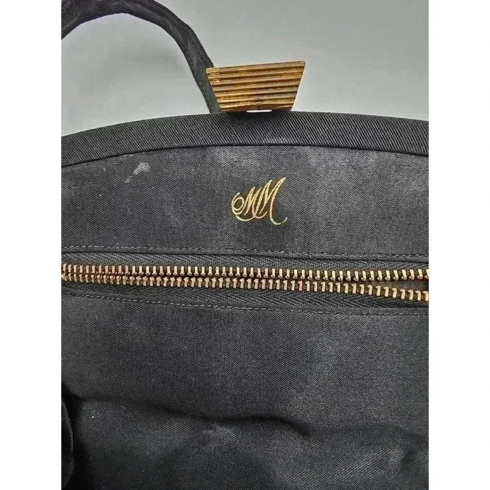 Vintage MM Morris Moskowitz Black Clutch - Picture 5 of 9